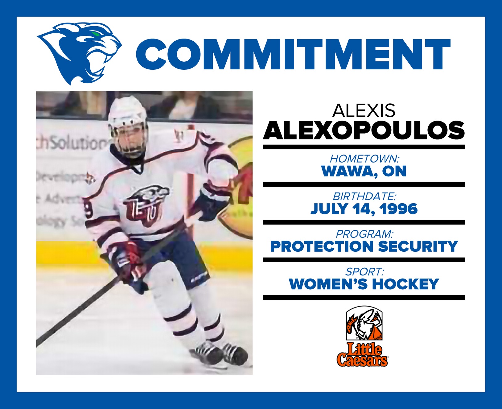 Alexis Alexopoulos Commits to Cougars Women's Hockey