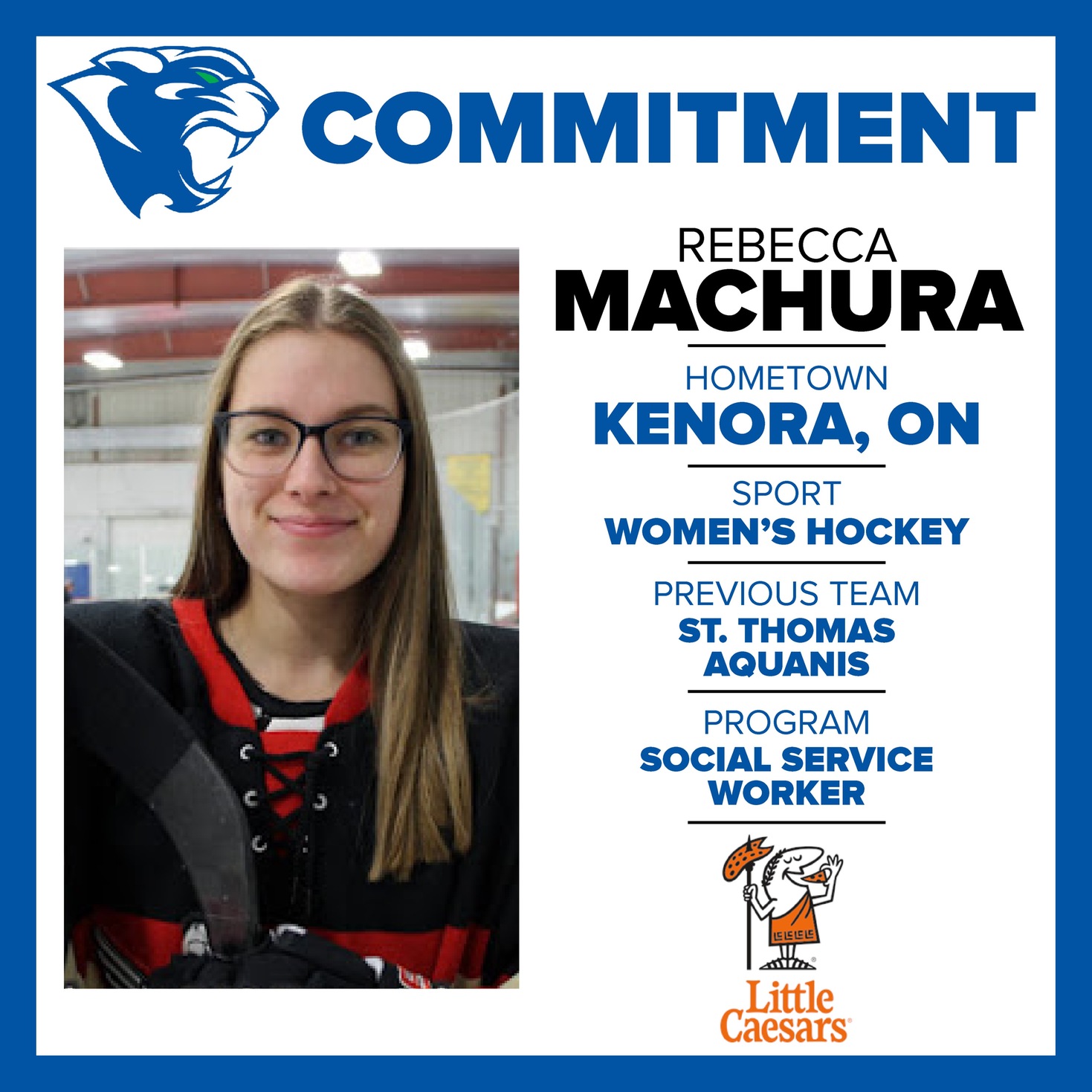 Rebecca Machura joins the Women's Hockey Program